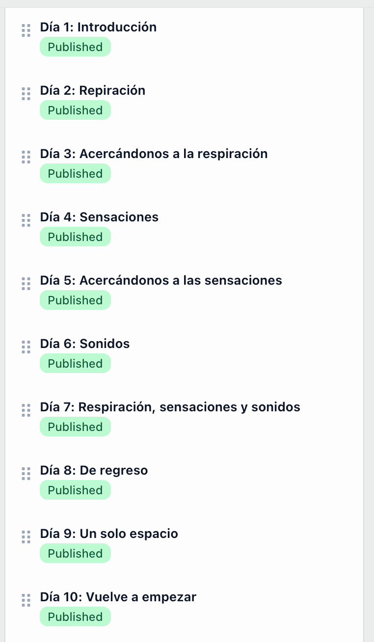 Curso de Meditación Mindfulness